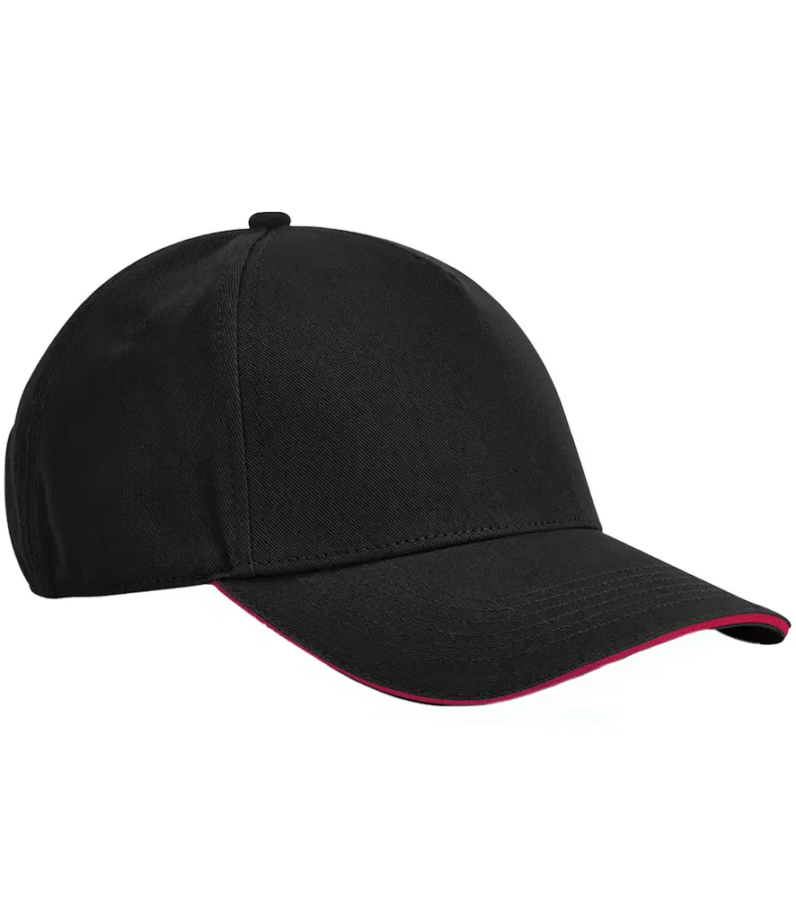 Beechfield EarthAware Classic Organic Cotton 5 Panel Sandwich Peak Cap