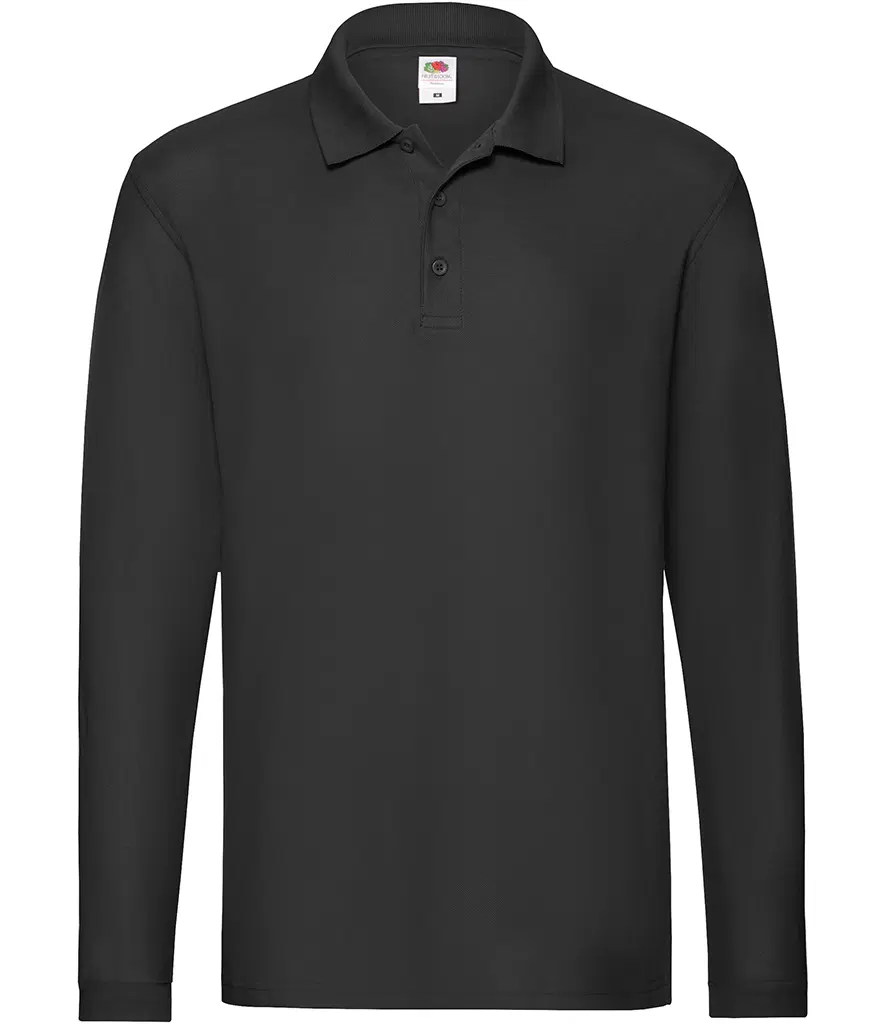 Fruit of the Loom Premium Long Sleeve Cotton Piqu Polo Shirt