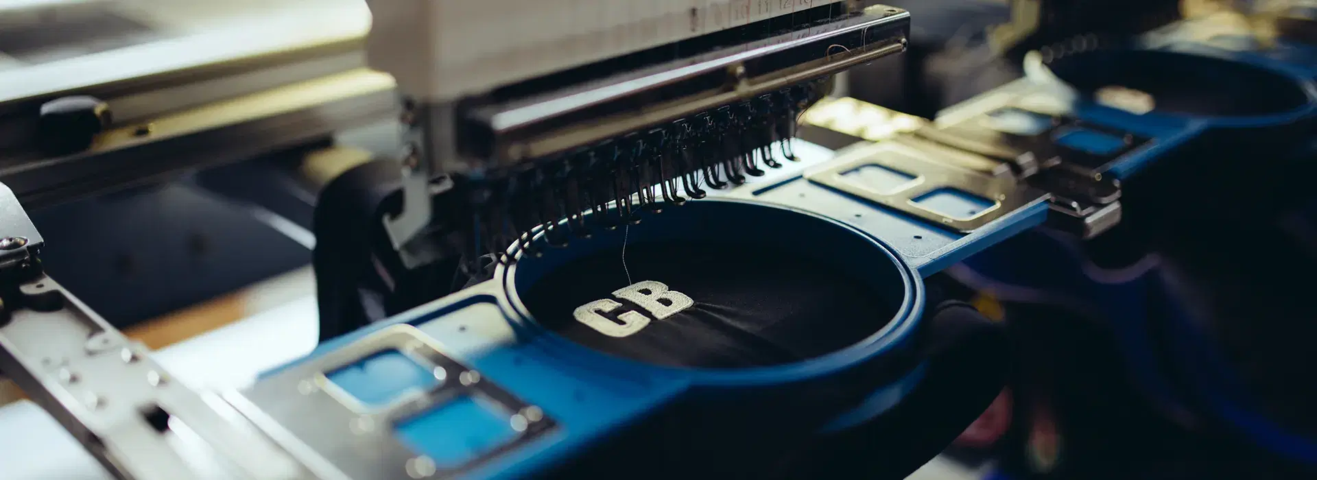 Our factory embroidery machine in action